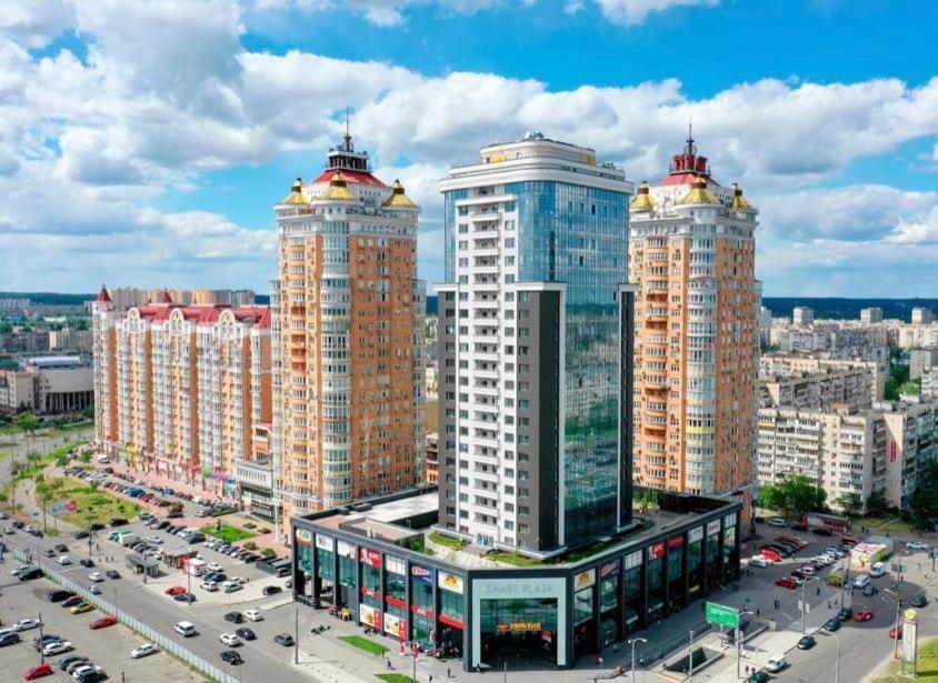 Vip Apartment 120M2 With Panoramic Windows, 22 Floor. Obolon Kiev Exterior foto
